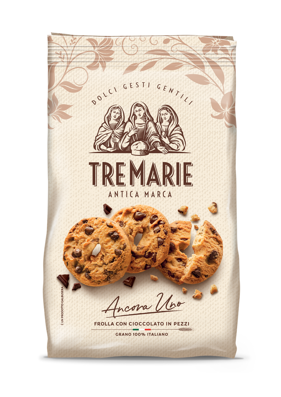 TRE MARIE BISCOTTI ANCORA UNO FROLLINO CIOCCOLATO IN PEZZI 350 GR (12 in a  box)