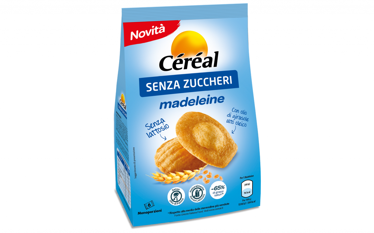 CEREAL SNACK MADELEINE SENZA ZUCCHERI GLUTEN FREE 150 GR (6 in a box ...