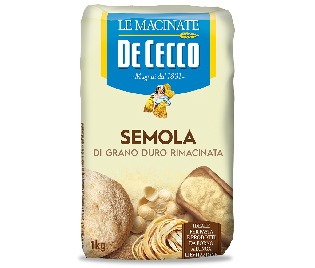 DE CECCO SEMOLA RIMACINATA 1 KG (10 in a box) –  - The best  E-commerce of Italian Food in UK