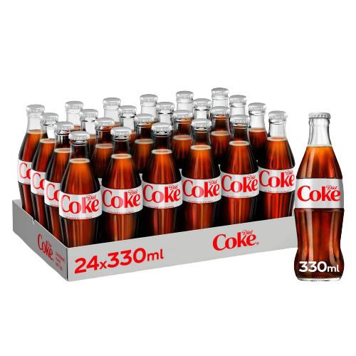 COCA COLA DIET COKE GLASS 330 ML (24 in a box) – Cibimarket.co.uk - The ...