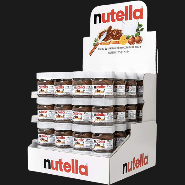 NUTELLA FERRERO VASETTI MONOPORTION 25 GR X64 (1 in a box) –   - The best E-commerce of Italian Food in UK