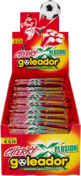 GELCO EXPO CARAMELLE GOLEADOR XPLOSION CHERRY 150 PZ (1 in a box) –   - The best E-commerce of Italian Food in UK